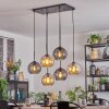 Koyoto Suspension, Boule lumineuse, Suspension Ambre, Fumé, 6 lumières