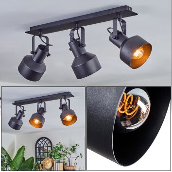 Tylar Plafonnier, Spot de plafond Noir, 3 lumières