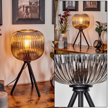 Trion Lampe à poser Noir, 1 lumière