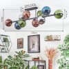 Gastor Plafonnier, Boule lumineuse Bleu, Chrome, Vert, Cuivré, Fumé, 10 lumières