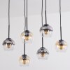 Koyoto Suspension, Boule lumineuse, Suspension Ambre, Clair, Fumé, 6 lumières