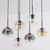 Apedo Suspension, Boule lumineuse, Suspension Ambre, Clair, Fumé, 6 lumières