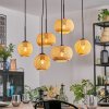 Bauro Suspension, Boule lumineuse, Suspension Écru, 6 lumières