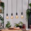 Soungou Suspension, Suspension Écru, Noir, 4 lumières