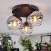 Koyoto Plafonnier, Boule lumineuse 30 cm Clair, Fumé, 3 lumières