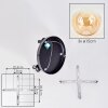 Gastor Plafonnier, Boule lumineuse 30 cm Ambre, Clair, 3 lumières