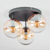 Gastor Plafonnier, Boule lumineuse 30 cm Ambre, Clair, 3 lumières