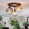 Gastor Plafonnier, Boule lumineuse Ambre, Clair, Fumé, 3 lumières