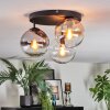 Gastor Plafonnier, Boule lumineuse Ambre, Clair, Fumé, 3 lumières