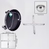 Gastor Plafonnier, Boule lumineuse Chrome, Clair, Fumé, 3 lumières