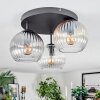 Koyoto Plafonnier, Boule lumineuse Ambre, Clair, Fumé, 3 lumières