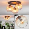 Koyoto Plafonnier, Boule lumineuse 30 cm Ambre, Clair, 3 lumières