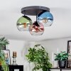 Koyoto Plafonnier, Boule lumineuse 30 cm Bleu, Vert, Clair, Cuivré, 3 lumières