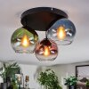 Koyoto Plafonnier, Boule lumineuse 30 cm Bleu, Vert, Clair, Cuivré, 3 lumières