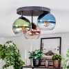Koyoto Plafonnier, Boule lumineuse 30 cm Bleu, Vert, Clair, Cuivré, 3 lumières