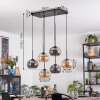 Apedo Suspension, Boule lumineuse, Suspension Ambre, Fumé, 6 lumières