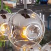 Ripoll Suspension, Boule lumineuse, Suspension Chrome, Clair, Fumé, 6 lumières