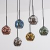 Ripoll Suspension, Boule lumineuse, Suspension Bleu, Chrome, Or, Vert, Cuivré, Fumé, 6 lumières