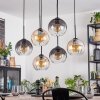 Koyoto Suspension, Boule lumineuse, Suspension Ambre, Clair, Fumé, 6 lumières
