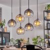 Koyoto Suspension, Boule lumineuse, Suspension Ambre, Clair, Fumé, 6 lumières