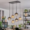 Koyoto Suspension, Boule lumineuse, Suspension Ambre, Clair, Fumé, 6 lumières