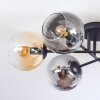 Koyoto Plafonnier, Boule lumineuse Ambre, Clair, Fumé, 6 lumières