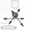 Gastor Plafonnier, Boule lumineuse Blanc, 6 lumières