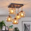Gastor Plafonnier, Boule lumineuse Or, Noir, 5 lumières