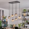 Koyoto Suspension, Boule lumineuse, Suspension Ambre, Clair, Fumé, 6 lumières