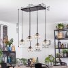 Koyoto Suspension, Boule lumineuse, Suspension Ambre, Clair, 6 lumières