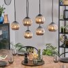 Ripoll Suspension, Boule lumineuse, Suspension Chrome, Fumé, 6 lumières