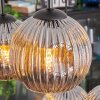 Ripoll Suspension, Boule lumineuse, Suspension Chrome, Fumé, 6 lumières