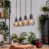 Yaak Suspension, Suspension Écru, Noir, 4 lumières