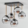 Koyoto Plafonnier, Boule lumineuse Or, Noir, 5 lumières