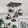 Koyoto Plafonnier, Boule lumineuse Or, Noir, 5 lumières