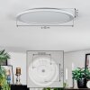 Zuren Plafonnier, Panel LED Blanc, 1 lumière, Changeur de couleurs
