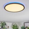 Zuren Plafonnier, Panel LED Noir, 1 lumière, Changeur de couleurs
