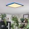 Zuren Plafonnier, Panel LED Noir, 1 lumière, Changeur de couleurs