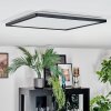 Zuren Plafonnier, Panel LED Noir, 1 lumière, Changeur de couleurs