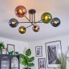 Gastor Plafonnier, Boule lumineuse 80 cm Bleu, Chrome, Vert, Cuivré, Fumé, 6 lumières