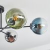 Gastor Plafonnier, Boule lumineuse 80 cm Bleu, Chrome, Vert, Clair, Cuivré, Fumé, 6 lumières