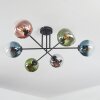 Gastor Plafonnier, Boule lumineuse 80 cm Bleu, Chrome, Vert, Clair, Cuivré, Fumé, 6 lumières