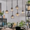 Koyoto Suspension, Boule lumineuse, Suspension Ambre, Clair, Fumé, 6 lumières