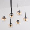 Koyoto Suspension, Boule lumineuse, Suspension Ambre, Clair, 6 lumières