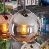 Koyoto Suspension, Boule lumineuse, Suspension Bleu, Chrome, Or, Cuivré, Fumé, 6 lumières Koyoto Suspension, Boule lumineuse, Suspension Bleu, Chrome, Or, Cuivré, Fumé, 6 lumières