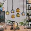 Koyoto Suspension, Boule lumineuse, Suspension Bleu, Or, Vert, 6 lumières Koyoto Suspension, Boule lumineuse, Suspension Bleu, Or, Vert, 6 lumières