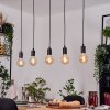 Soungou Suspension, Suspension Écru, Noir, 5 lumières
