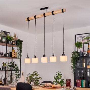 Bassagoda Suspension, Suspension Écru, Noir, 5 lumières