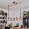 Yaak Suspension, Suspension Écru, Noir, 5 lumières