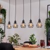 Yaak Suspension, Suspension Écru, Noir, 5 lumières